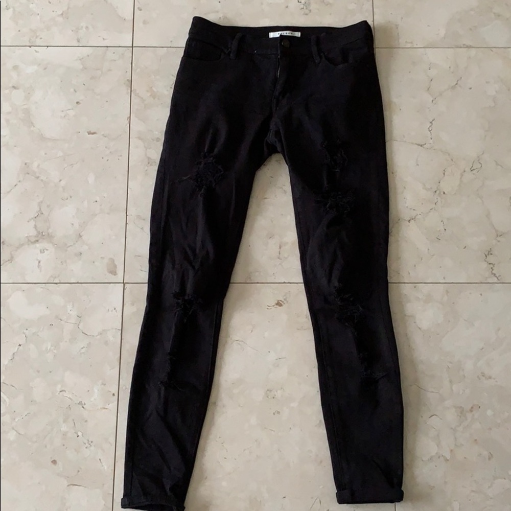 Ripped Black Denim Jeans